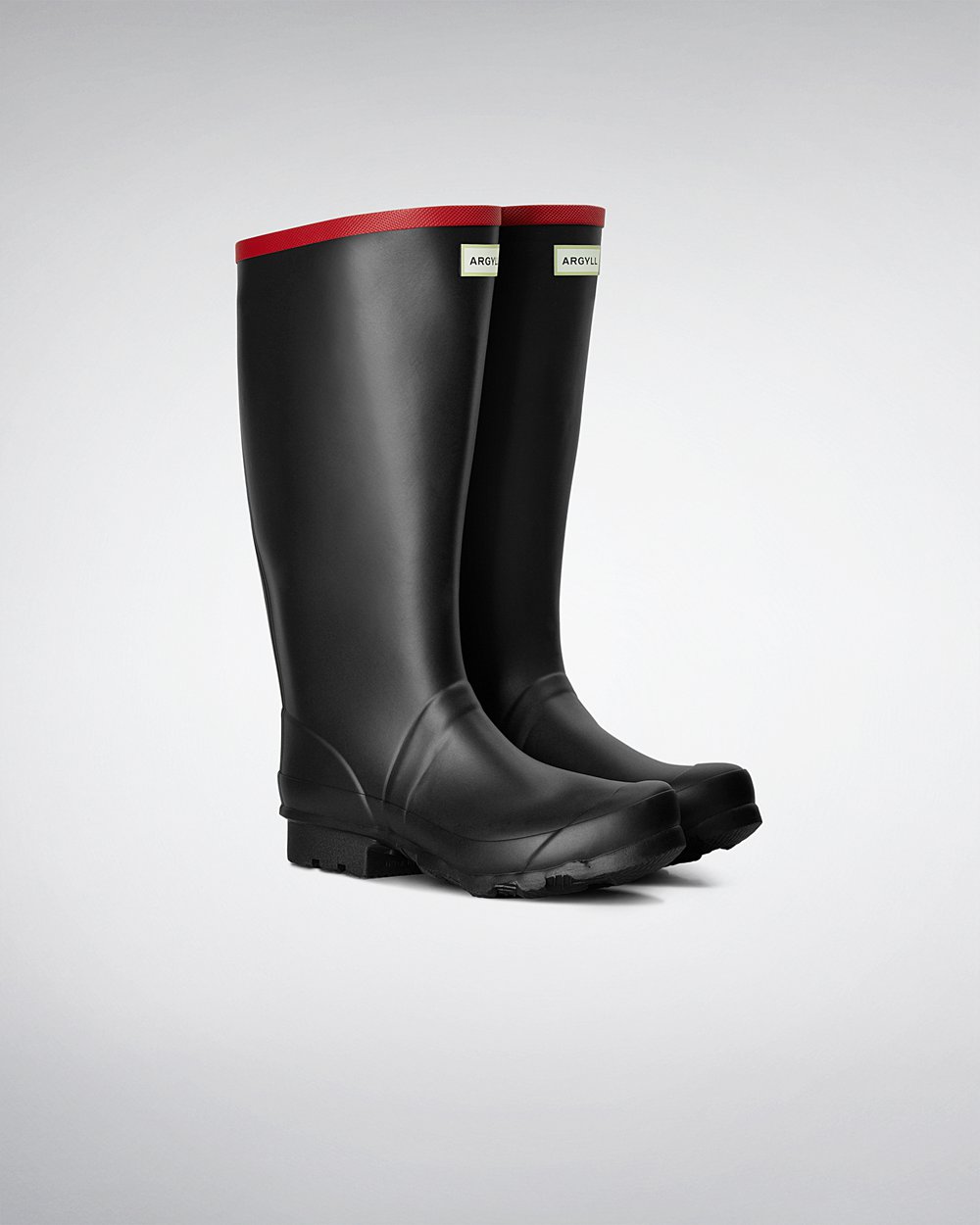 Botas de Lluvia Altas Hunter Mujer - Argyll Full Knee - Negros - MIUDJTG-83